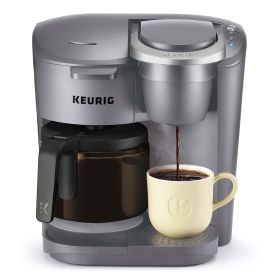 K-Duo Essentials Moonlight Gray Single-Serve K-Cup Coffee Maker