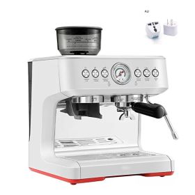 Household Small Semi-automatic Coffee Machine (Option: White-AU)
