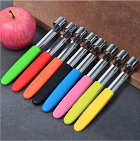 Apple Corer Pitter Pear Bell Twist Fruit Stoner Pit Kitchen Easy Core Seed Remove Tool Gadget Remover pepper Eight colors (Color: Green)